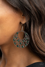 Load image into Gallery viewer, Garden Garnish - Green Earrings - Paparazzi Accessories

