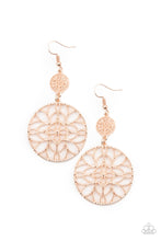Load image into Gallery viewer, Mandala Eden - Rose Gold Earrings - Paparazzi Accessories
