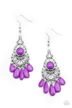 Load image into Gallery viewer, Fruity Tropics - Purple Earrings - Paparazzi Accessories
