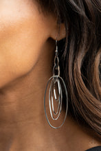 Load image into Gallery viewer, OVAL The Moon - Silver Earrings - Paparazzi Accessories
