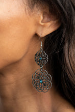 Load image into Gallery viewer, Mandala Mecca - Blue Earrings - Paparazzi Accessories
