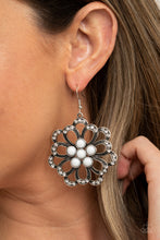Load image into Gallery viewer, Dazzling Dewdrops - White Earrings - Paparazzi Accessories
