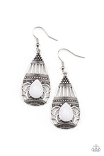 Load image into Gallery viewer, Eastern Essence - White Earrings - Paparazzi Accessories
