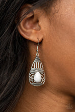 Load image into Gallery viewer, Eastern Essence - White Earrings - Paparazzi Accessories

