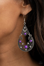 Load image into Gallery viewer, Bohemian Ball - Purple Earrings - Paparazzi Accessories
