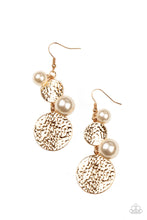 Load image into Gallery viewer, Pearl Dive - Gold Pear Earrings - Paparazzi Accessories
