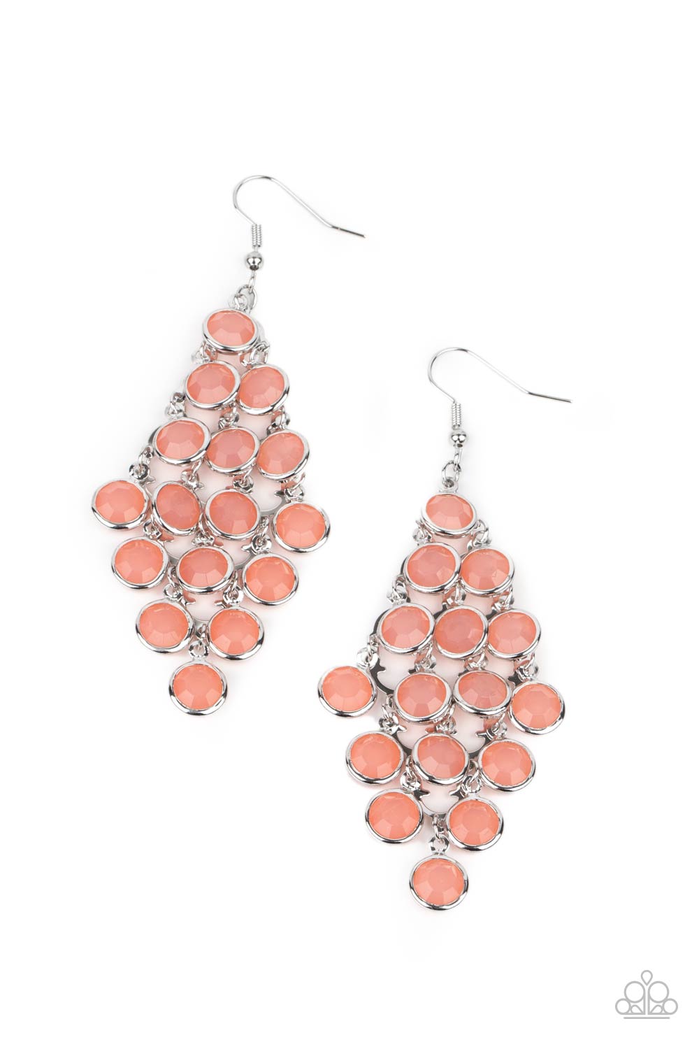 With All DEW Respect - Orange Earrings - Paparazzi Accessories