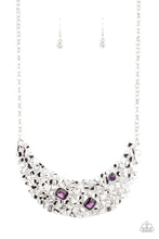 Load image into Gallery viewer, Fabulously Fragmented - Purple with Rhinestones Necklace - Paparazzi Accessories
