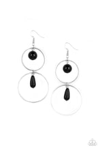 Load image into Gallery viewer, Cultured in Couture - Black Earrings - Paparazzi Accessories
