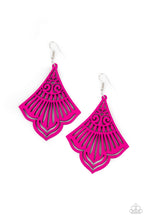 Load image into Gallery viewer, Eastern Escape - Pink Wood Earrings - Paparazzi Accessories
