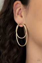 Load image into Gallery viewer, So OVAL-Dramatic - Gold Earrings - Paparazzi Accessories
