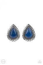 Load image into Gallery viewer, Desert Glow - Blue Clip On Earrings - Paparazzi Accessories
