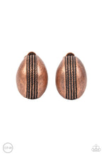 Load image into Gallery viewer, Classic Curves - Copper Clip On Earrings
