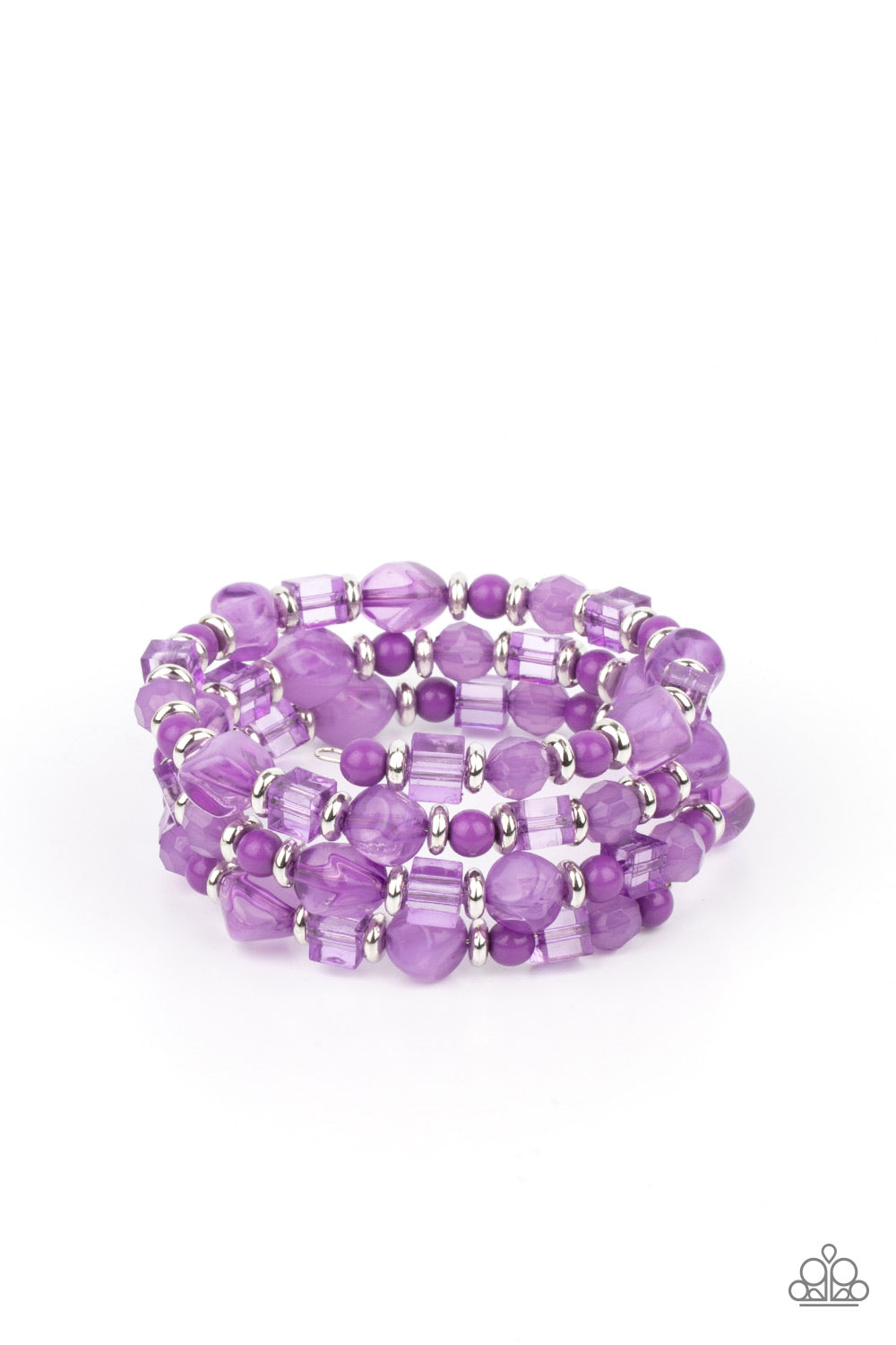 Girly Girl Glimmer - Purple Bracelet - Paparazzi Accessories