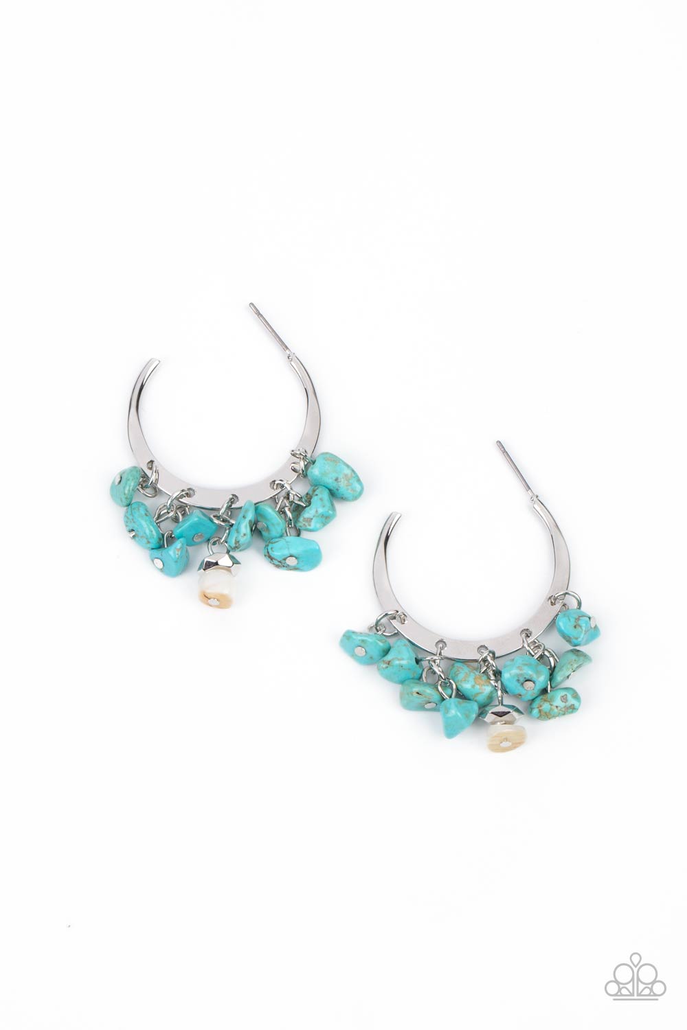 Gorgeously Grounding - Blue Turquoise Earrings