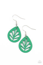 Load image into Gallery viewer, LEAF Yourself Wide Open - Green Earrings - Paparazzi Accessories
