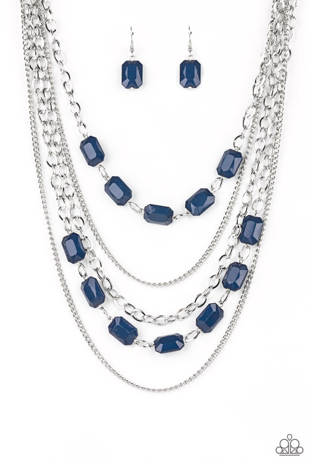 Standout Strands - Navy Blue Beaded Necklace - Paparazzi Accessories
