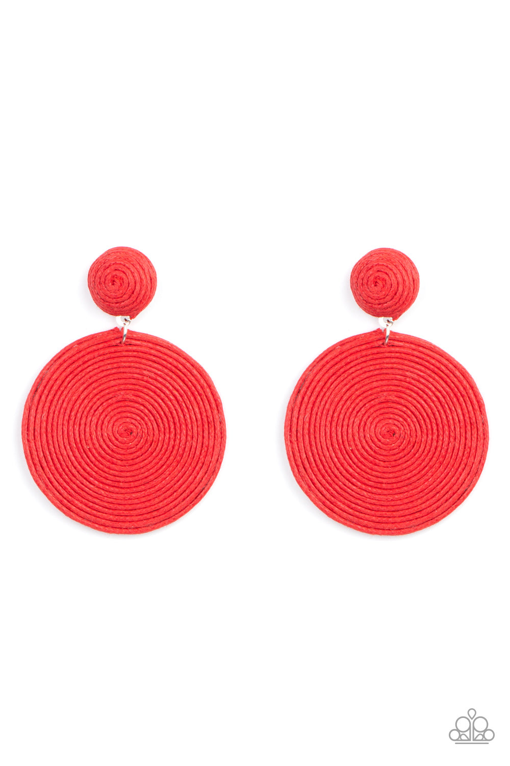 Circulate The Room - Red Earrings  - Paparazzi Accessories