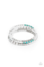 Load image into Gallery viewer, Infinitely Dreamy - White and Blue Turquoise Bracelet -Paparazzi Accessories
