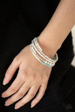 Load image into Gallery viewer, Infinitely Dreamy - White and Blue Turquoise Bracelet -Paparazzi Accessories
