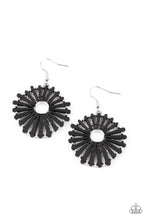 Load image into Gallery viewer, SPOKE Too Soon - Black Wooden Earrings - Paparazzi Accessories
