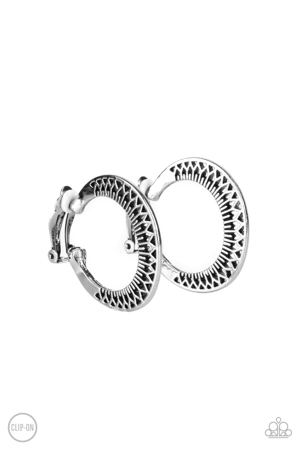 Moon Child Charisma - Silver Clip On Earrings - Paparazzi Accessories