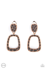 Load image into Gallery viewer, Playfully Primitive - Copper Clip On Earrings - Paparazzi Accessories
