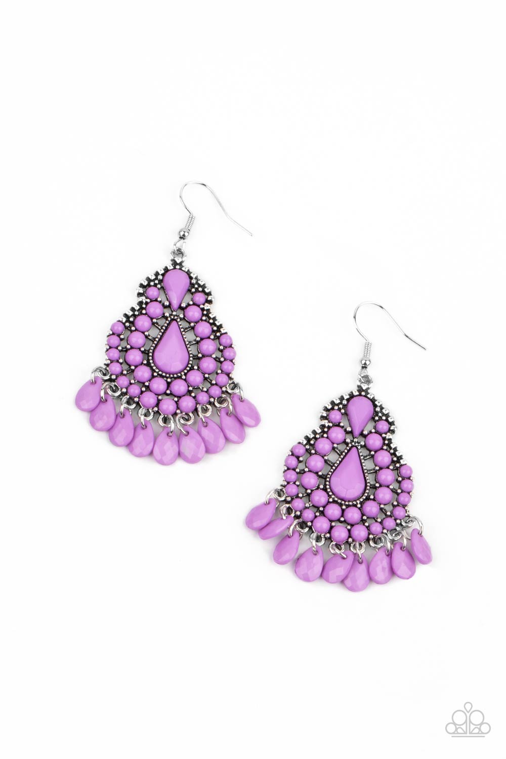 Persian Posh - Purple Earrings -  Paparazzi Accessories