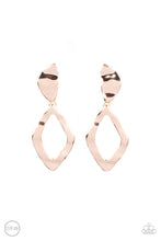 Load image into Gallery viewer, Industrial Gallery - Rose Gold Clip On Earrings  - Paparazzi Accessories
