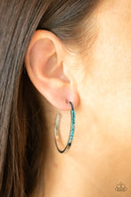 Load image into Gallery viewer, Somewhere Over the OMBRE - Blue Rhinestone Earrings - Paparazzi Accessories
