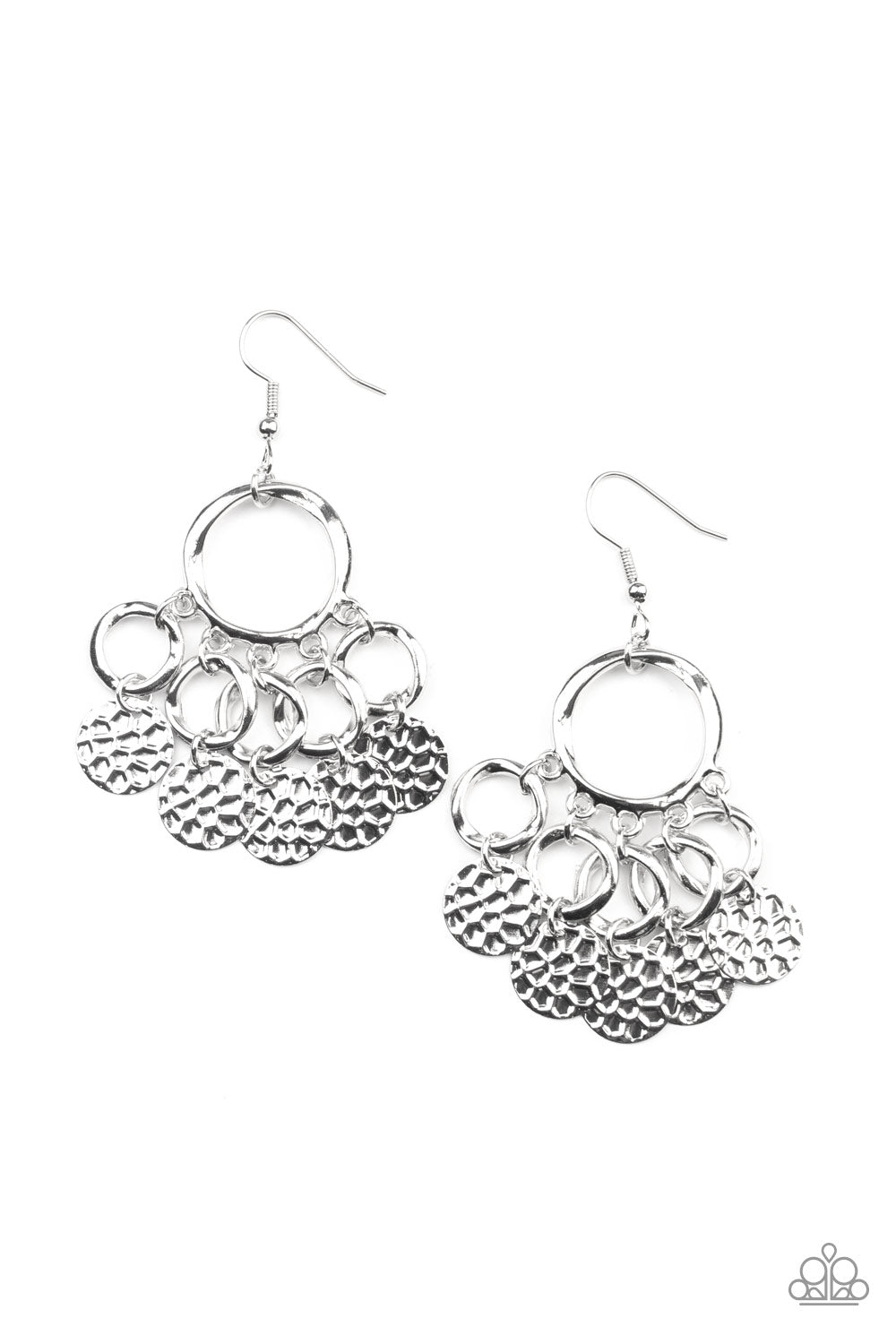 Partners in CHIME - Silver Earrings - Paparazzi Accessories
