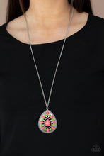 Load image into Gallery viewer, Retro Prairies - Multi Green and Pink Necklace - Paparazzi Accessories
