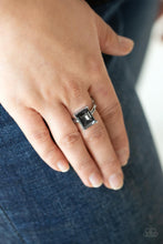 Load image into Gallery viewer, Social Glow - Smoky Emerald Cut Gem Ring - Paparazzi Accessories
