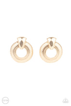 Load image into Gallery viewer, Industrial Innovator - Gold Clip On Earrings - Paparazzi Accessories
