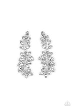 Load image into Gallery viewer, Frond Fairytale - White Rhinestone Earrings - Paparazzi Accessories
