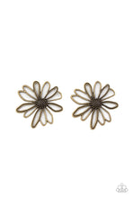 Load image into Gallery viewer, Artisan Arbor - Brass Flower Earring - Paparazzi Accessories
