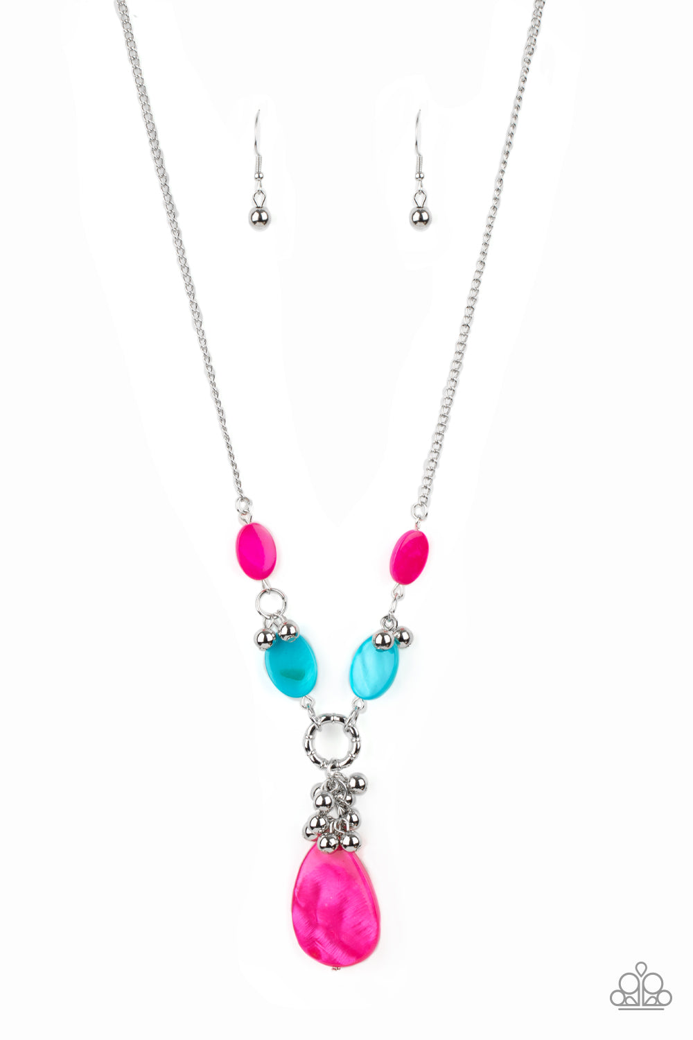 Summer Idol - Multi Color Pink and Blue Necklace - Paparazzi Accessories
