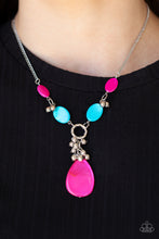 Load image into Gallery viewer, Summer Idol - Multi Color Pink and Blue Necklace - Paparazzi Accessories
