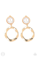Load image into Gallery viewer, Vintage Veracity - Gold Clip On Earrings - Paparazzi Accessories

