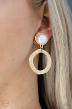 Load image into Gallery viewer, Vintage Veracity - Gold Clip On Earrings - Paparazzi Accessories
