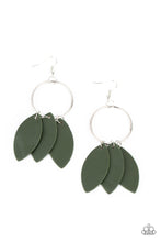 Load image into Gallery viewer, Leafy Laguna - Green Earrings - Paparazzi Accessories
