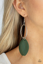 Load image into Gallery viewer, Leafy Laguna - Green Earrings - Paparazzi Accessories
