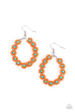 Load image into Gallery viewer, Festively Flower Child - Orange Earrings
