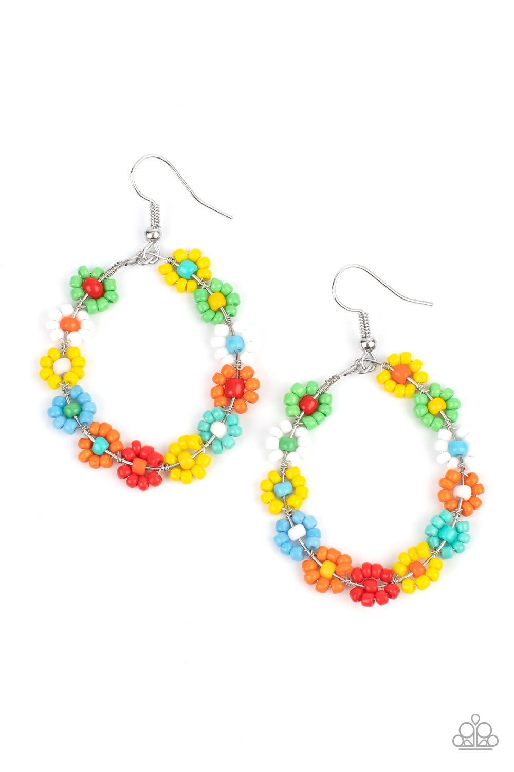 Festively Flower Child - Multi Color Earrings