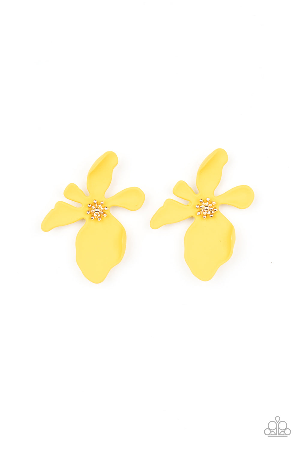 Hawaiian Heiress - Yellow Flower Earrings - Paparazzi Accessories
