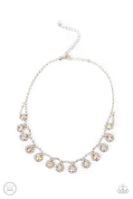 Load image into Gallery viewer, Princess Prominence - White Iridescent Rhinestone Choker Necklace - Paparazzi Accessories
