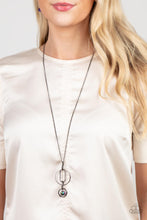 Load image into Gallery viewer, Park Avenue Palace - Gunmetal with Oil Spill Bead Necklace - Paparazzi Accessories
