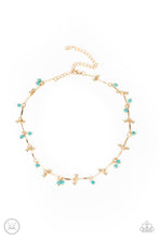 Load image into Gallery viewer, Sahara Social - Gold and Turquoise Choker Necklace - Paparazzi Accessories
