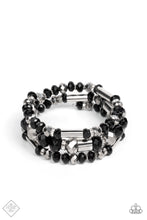 Load image into Gallery viewer, Dynamic Dazzle - Black Beaded Wrap Style Bracelet
