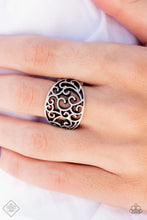 Load image into Gallery viewer, Dreamy Date Night Silver Ring - Paparazzi Accessories
